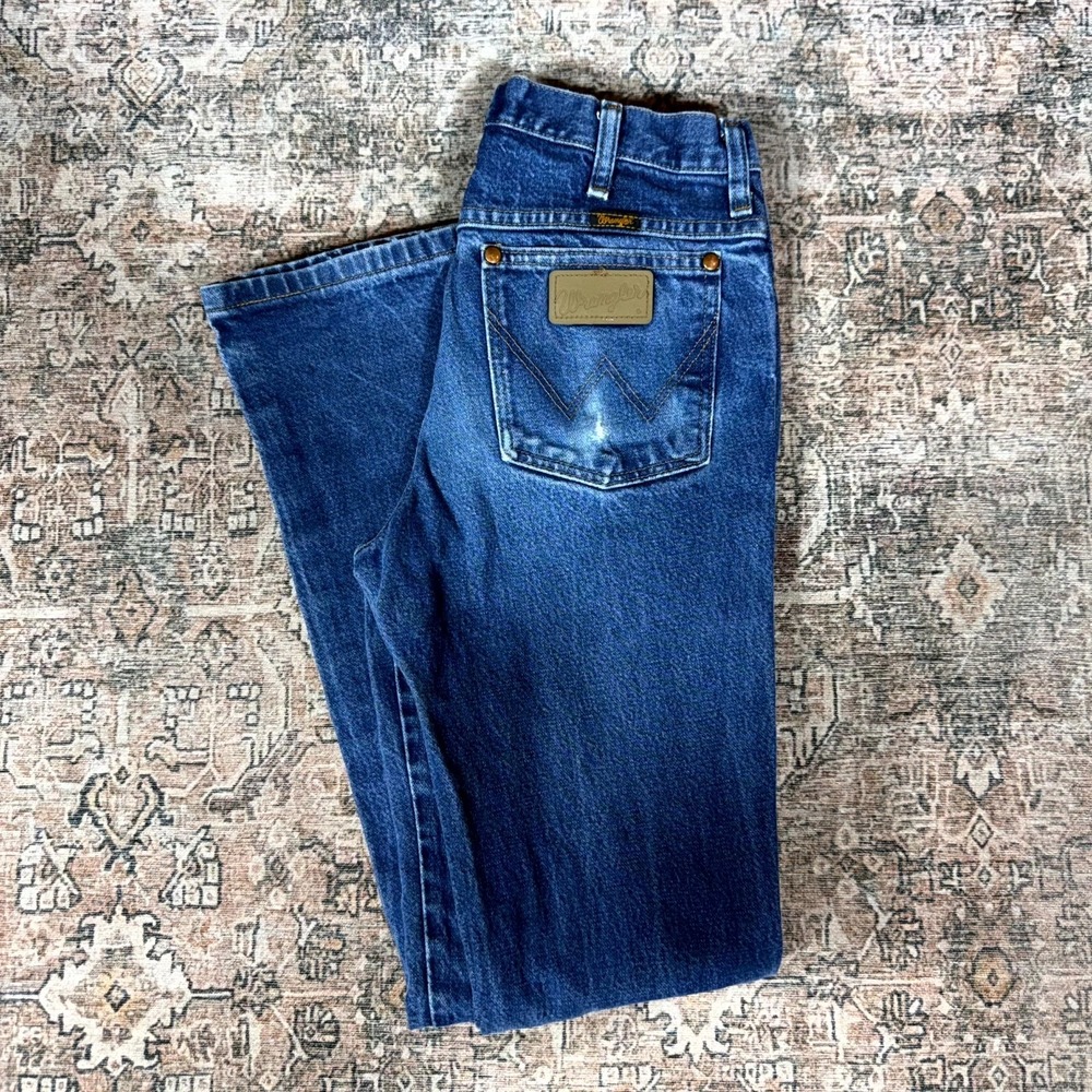 Wrangler Cowboy Cut 936pwd Jeans Mens 27x30 Blue Cotton Denim Straight Workwear